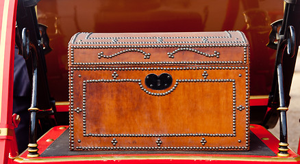 Image showing Leather box on rear of coach