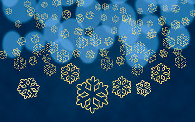 Image showing Snowflake shapes against tree lights