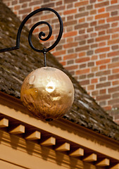 Image showing Jeweller's ball as sign outside shop