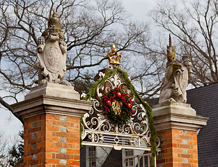 Image showing Entrance to Governors palace in Williamsburg