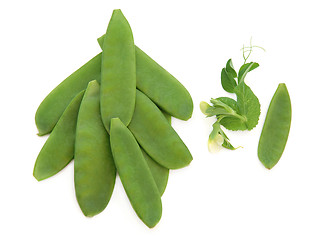 Image showing Mangetout Peas