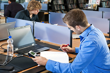 Image showing Studying