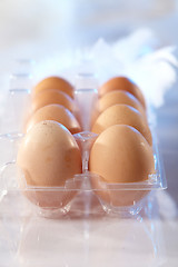 Image showing fresh brown eggs