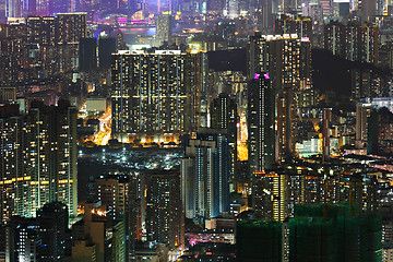 Image showing downtown at night