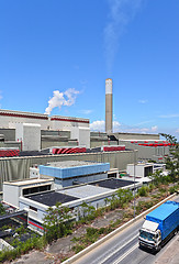 Image showing power station and truck