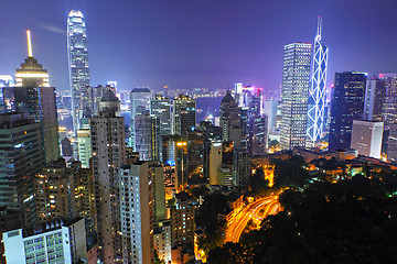 Image showing hong kong city at night