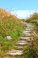 Image showing mountain path for hiking
