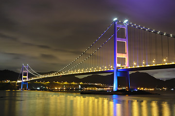 Image showing Tsing Ma Bridge in Hong Kong