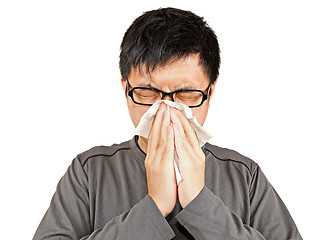 Image showing sneeze man