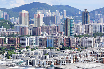 Image showing Hong Kong crowded building