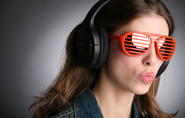 Image showing splendid girl in headphones