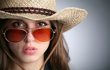 Image showing girl in stetson