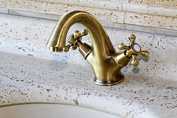 Image showing Brass faucet