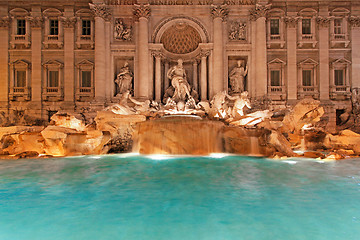 Image showing Fountain Trevi night