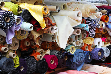 Image showing Fabric rolls