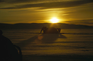 Image showing Camping in the snow