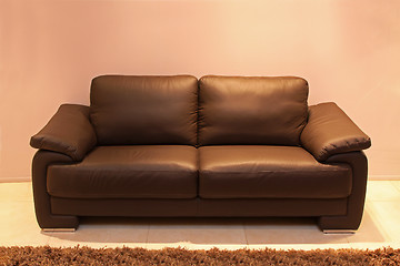 Image showing Brown sofa