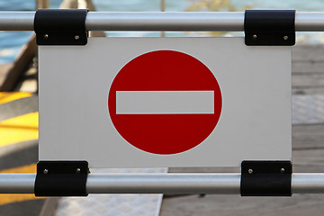 Image showing No entry sign