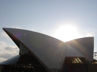 Image showing Sydney opera house in backlight