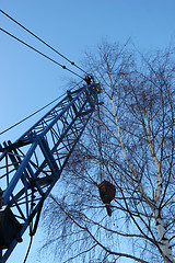 Image showing Boat crane