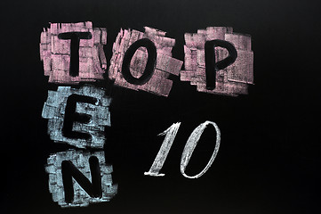 Image showing Crossword of Top Ten