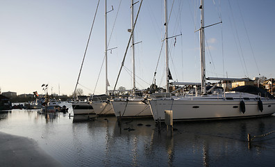 Image showing Flooding in the marina