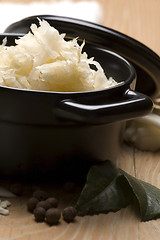 Image showing Fresh pickled cabbage - traditional polish sauerkraut