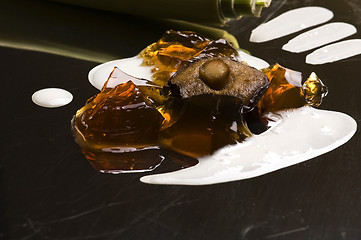 Image showing Molecular gastronomy - mushroom soup