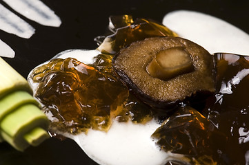 Image showing Molecular gastronomy - mushroom soup