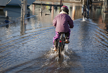 Image showing Kid having fun on bike