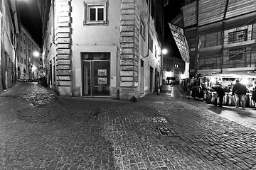 Image showing Cobblestone streets of Rome