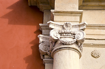 Image showing Ancient column closeup vintage architecture