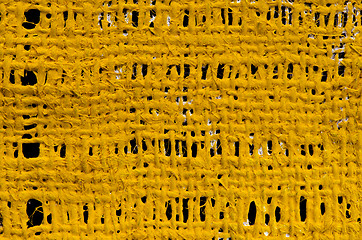 Image showing Background of threads woven bag wall