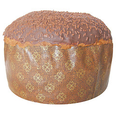 Image showing Panettone traditional Christmas Italian cake from Milan