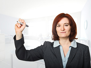 Image showing woman in office