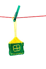 Image showing single knitted house 