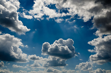 Image showing relief  beautiful clouds 