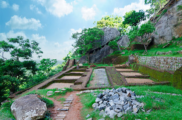 Image showing ancient ruins in the vicinity mount Sigiriya, Sri Lanka (Ceylon)