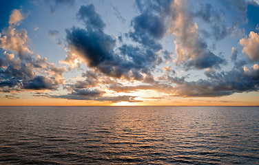 Image showing beautiful sunset over lake