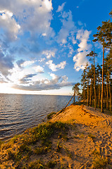 Image showing beautiful sunset over lake