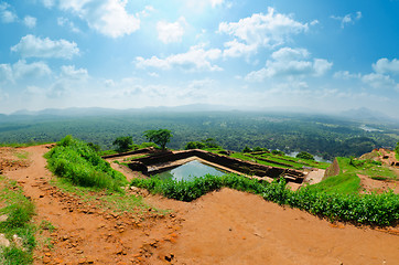 Image showing View from mount Sigiriya, Sri Lanka (Ceylon).