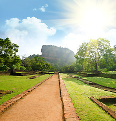 Image showing View of mount Sigiriya, Sri Lanka (Ceylon).