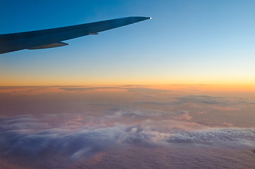 Image showing wing of an airplane 