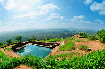 Image showing View from mount Sigiriya, Sri Lanka (Ceylon).