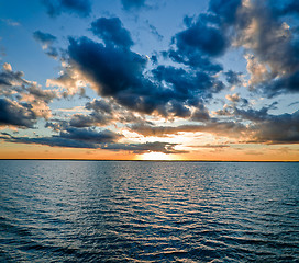 Image showing beautiful sunset over lake