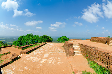 Image showing View from mount Sigiriya, Sri Lanka (Ceylon).