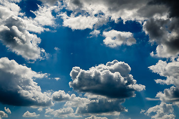 Image showing relief  beautiful clouds 