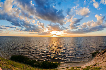 Image showing beautiful sunset over lake