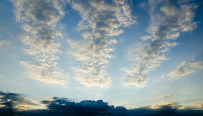 Image showing relief  beautiful clouds 