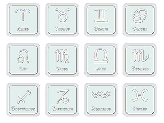 Image showing Zodiac signs - icons